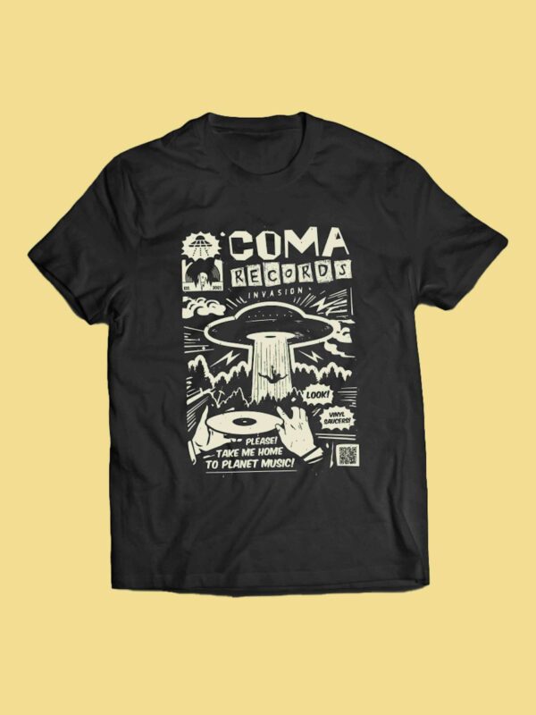 Coma Records Invasion Black T-Shirt